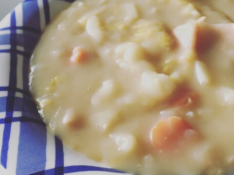 (¨̮)⑅残りのお味噌汁も一緒に?!濃厚シチュー*